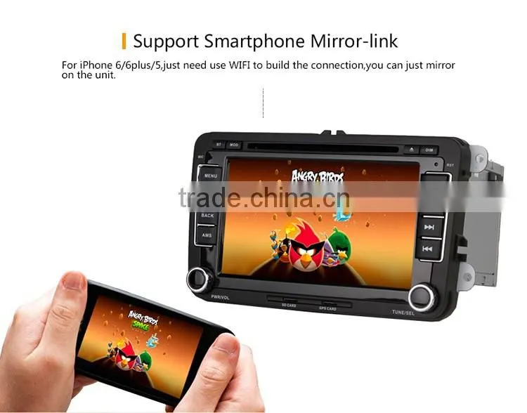 Oem double din car dvd player GPS for vw