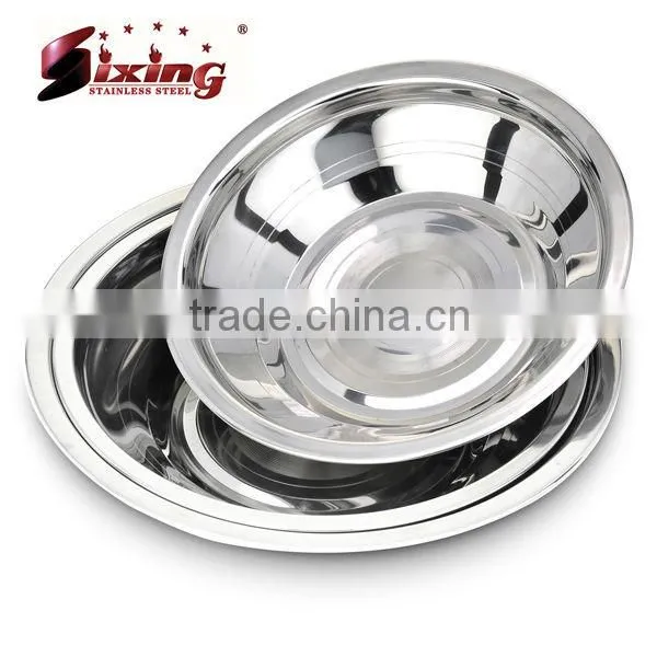 Deep Round Stainless Steel Tray