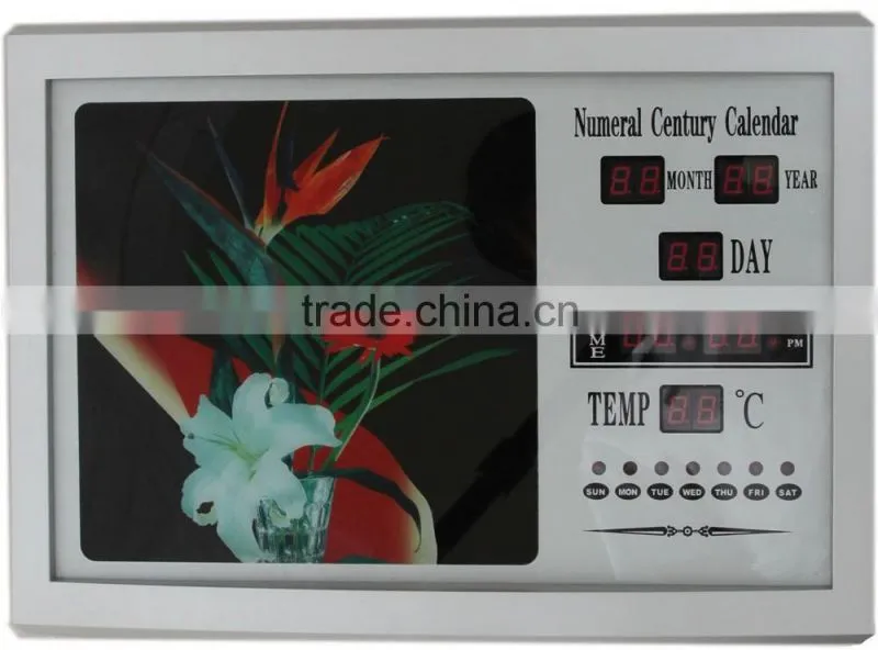 Digital calendar home decor indoor digital clock electronic digital wall clock