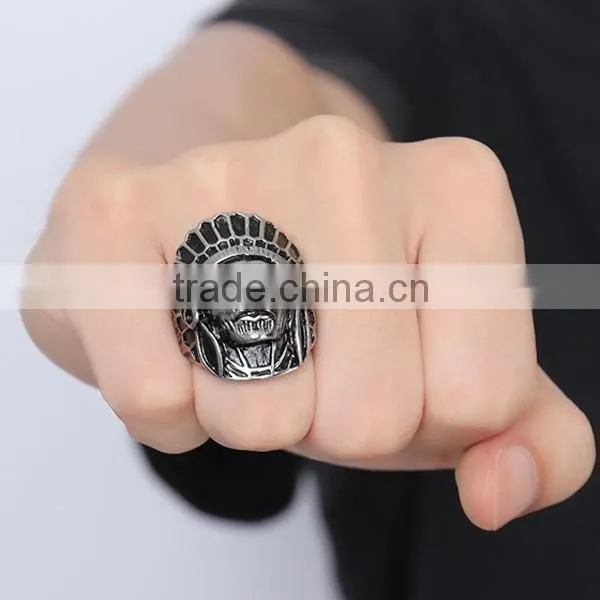 Men's Indian Head Stainless Steel Ring 2016
