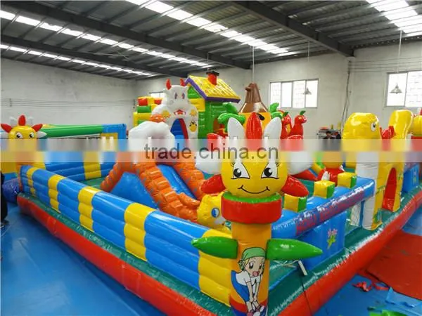 Cartoon painted inflatable bouncer/inflatable jumping house/new style inflatable jumper fun city