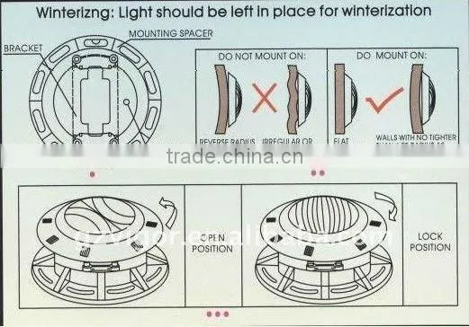 colour changing led underwater light for swimming pool,pool underwater light
