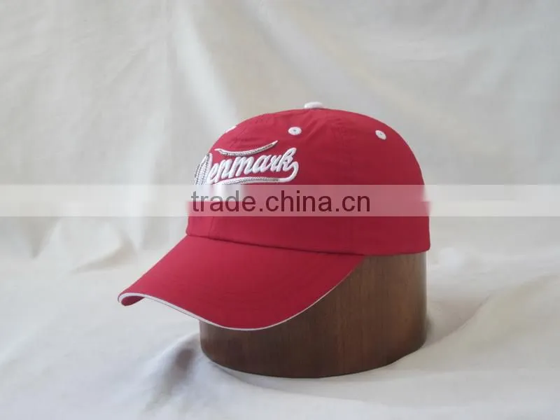 100% Polyester Sports cap with 3D Embroidery and Rhinestone