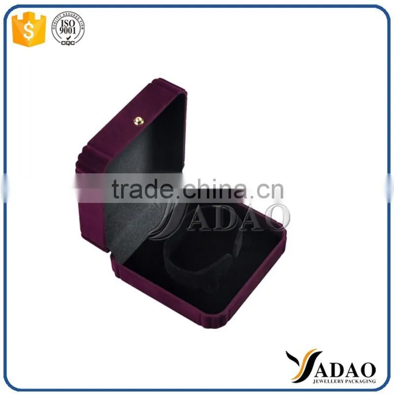 High-grade velvet small flocking jewelry gift packaging box