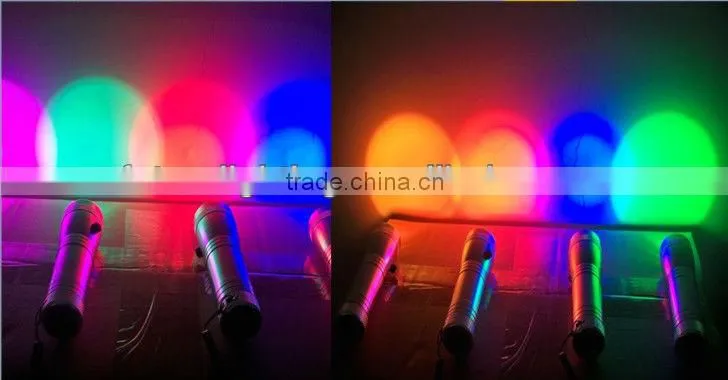 aluminum body best price factory direct sale color changing 10 color 3W rgb led torchs
