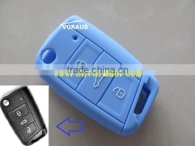 V 3 button smart key pack (light blue) silica gel