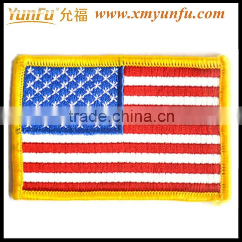 Fashion Yellow embroidery iron on sports patches