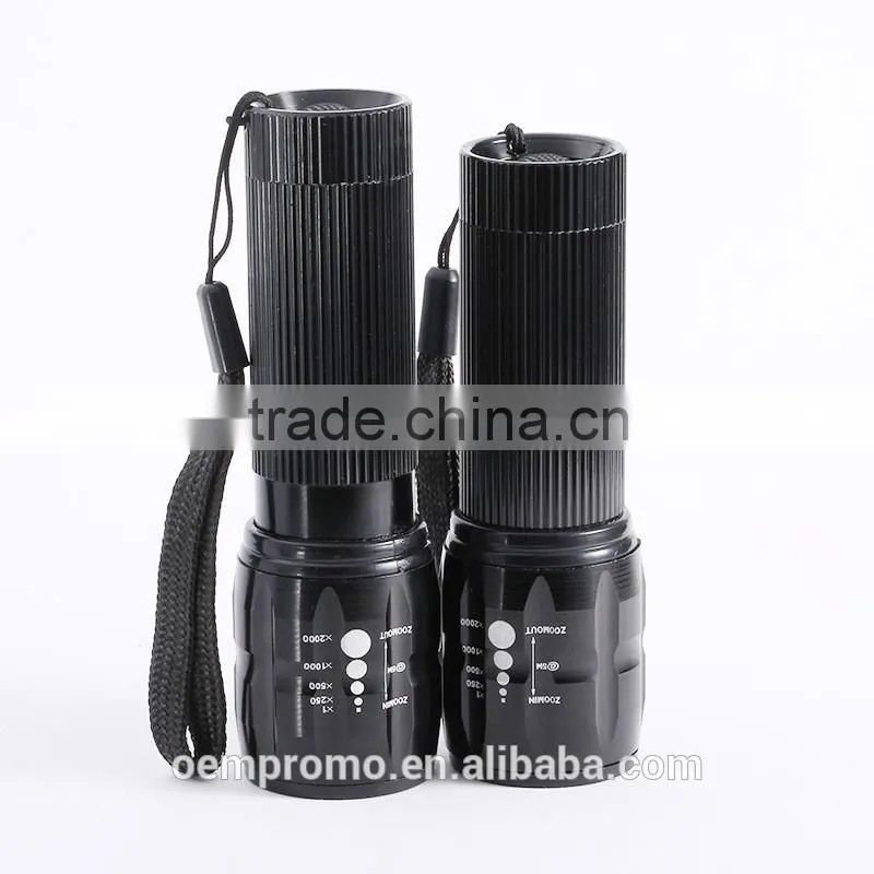Promotional Mini LED Aluminum LED flashlight with lanyard