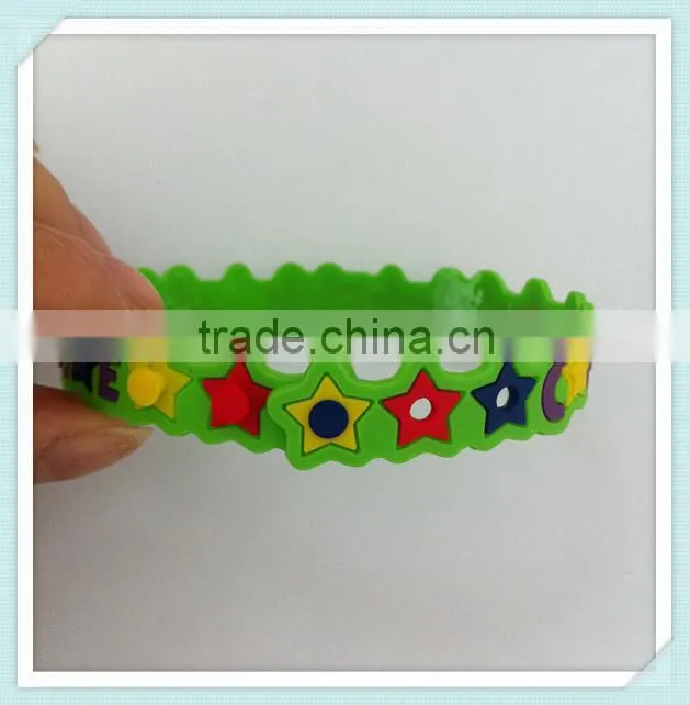 high quality adjustable pvc wristband custom rubber bracelet