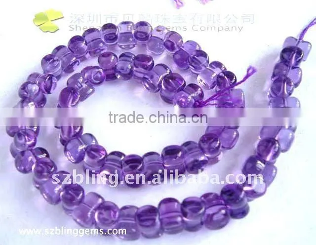 Wholesale gemstone Synthetical Amethyst Funnel shape loose beads