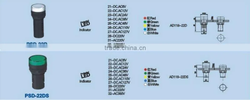 'PBS-2BA31 even button spring return push button switch