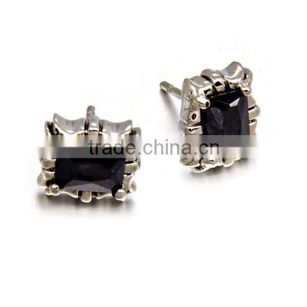 316 L stainless steel punk biker jewelry skull earring