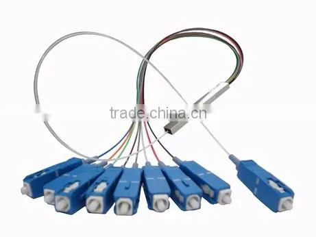 FTTH Single Mode 1x8 Optical Fiber PLC Splitter