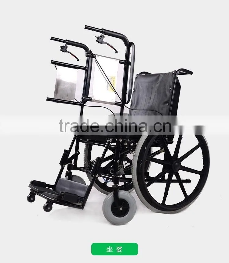 Rehabilitation Therapy Supplies Topmedi Medical Manual Standing Wheelchair for Paralysis Patient
