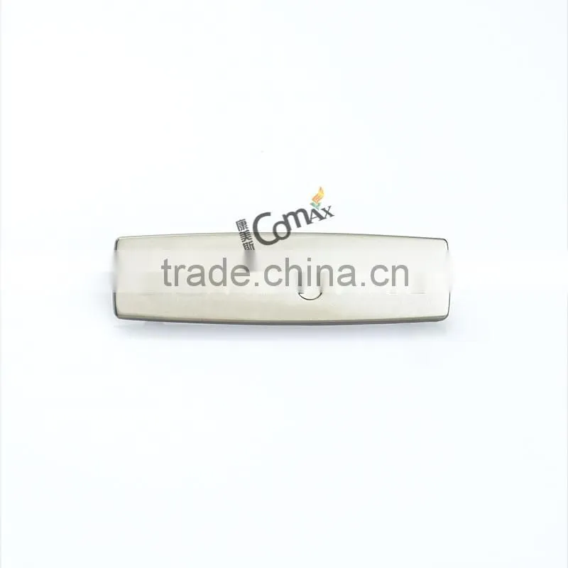 Shiny nicklel custom metal handbag name plate