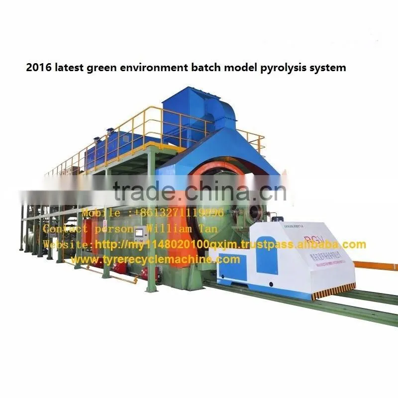 hot selling best automatic continuous scrap tire/ plastic/medical waste pyrolysis plant