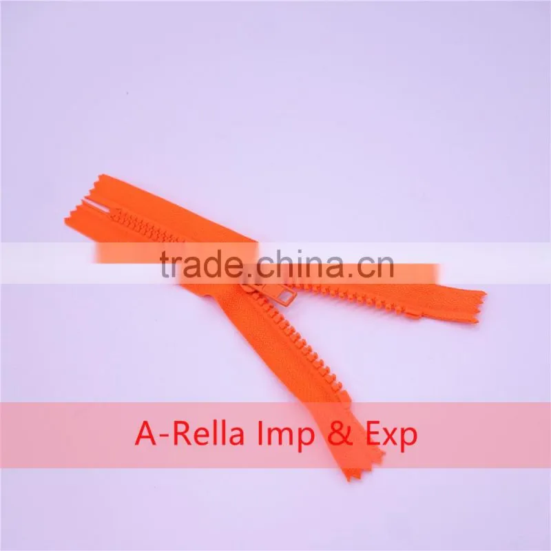 resin zipper close -end zipper for pocket