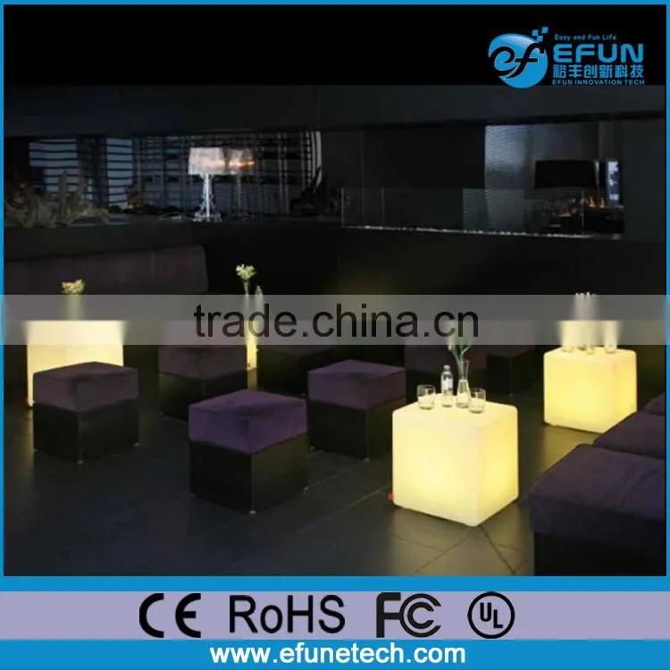 outdoor waterproof portable illuminated bar stool cube furniture,led cube seating