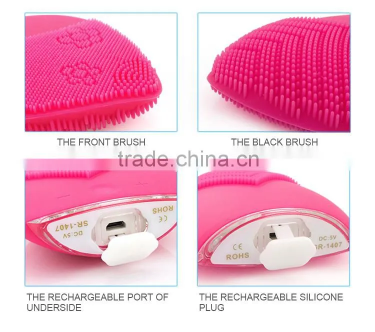 Face machine electric stimulation silicone face exfoliate brush