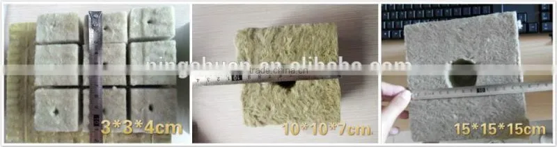 Mineral Fiber Rockwool cubes 100kg/m3 for Hydroponic high Absorbent water