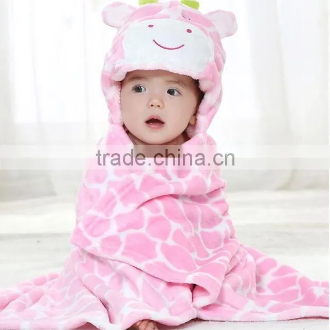Animal leopar fretted printed bathrobe for kids