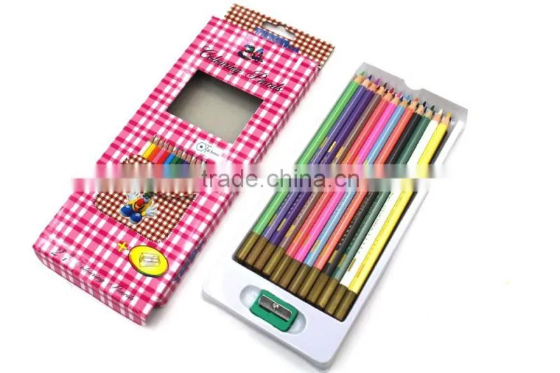 Professional artist quality wooden coloring pencils set of 24color 36color