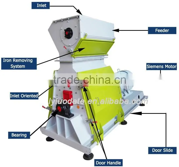 small farm equipment animal feed crusher and mixer hammer mill