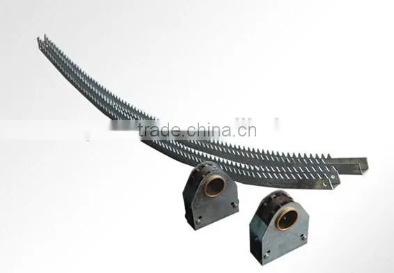 Pinion and rack system gear and rack