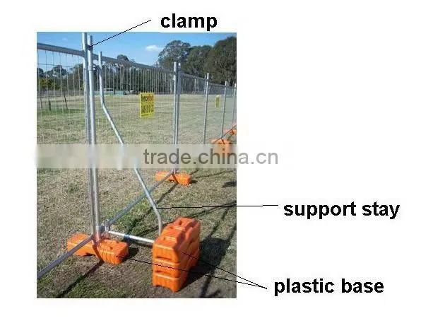 Galvanized fence clamp for temporary fence panels