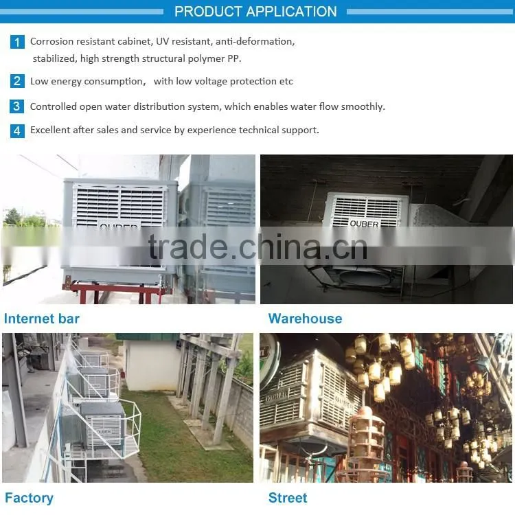 10000m3/h airflow beside discharge centrifugal fan air cooler