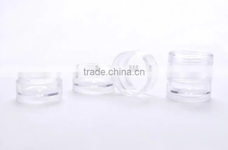 Plastic clear cream jar/5g cosmetic cream jar