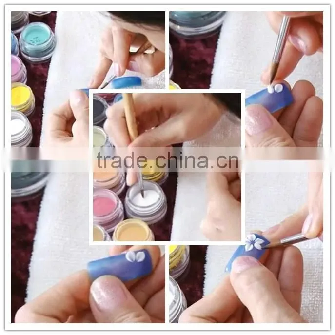 12colors nail art carving powder for 3d decoration