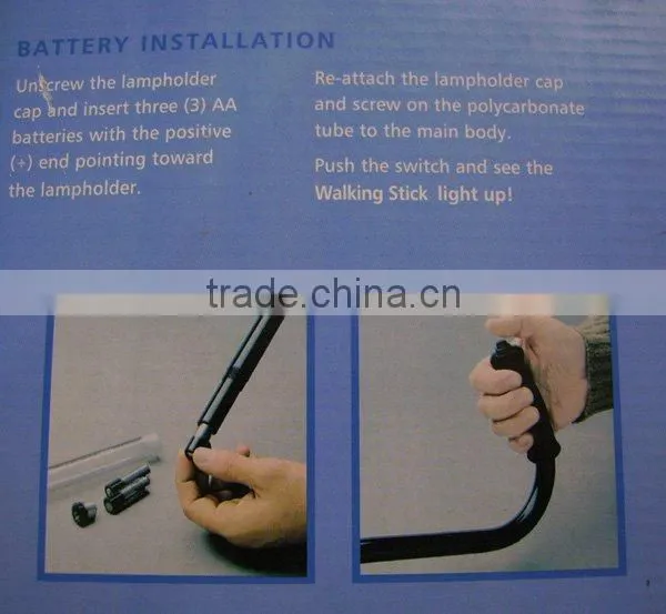 illuminated walking stick