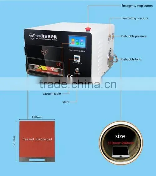 5 in 1 oca laminating machine for repairing cell phone touch screen