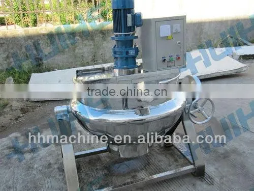 dairy processing industrial cooking jacketed kettle