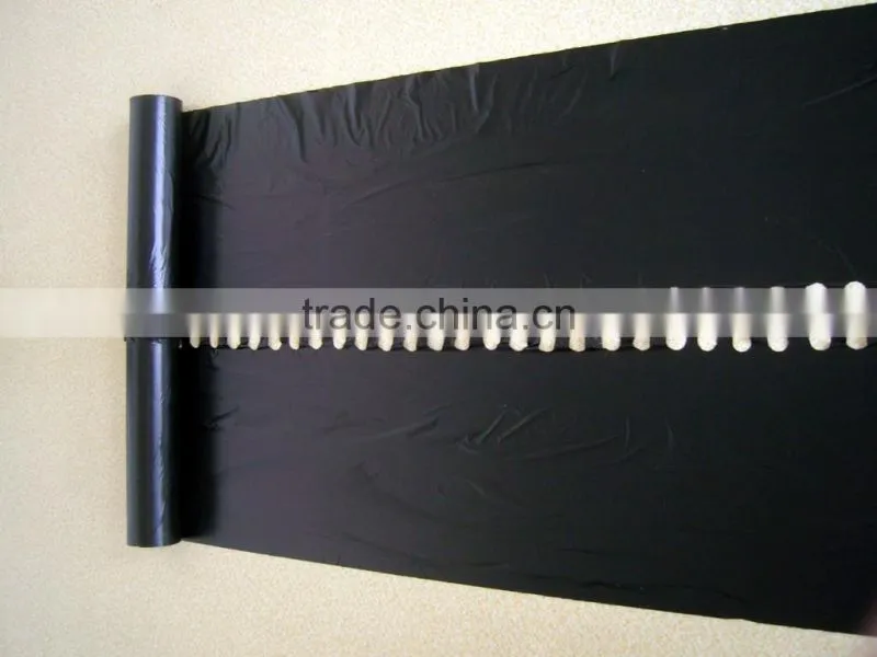 black mulch agriculture with perforated hole