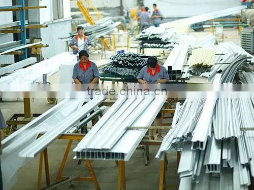 Glass wall aluminum extruded profile curtain section
