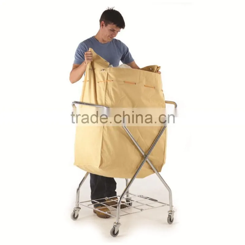 collapsible laundry trolley Transport Up to 120 Pounds Water Resistant Heavy Duty Canvas