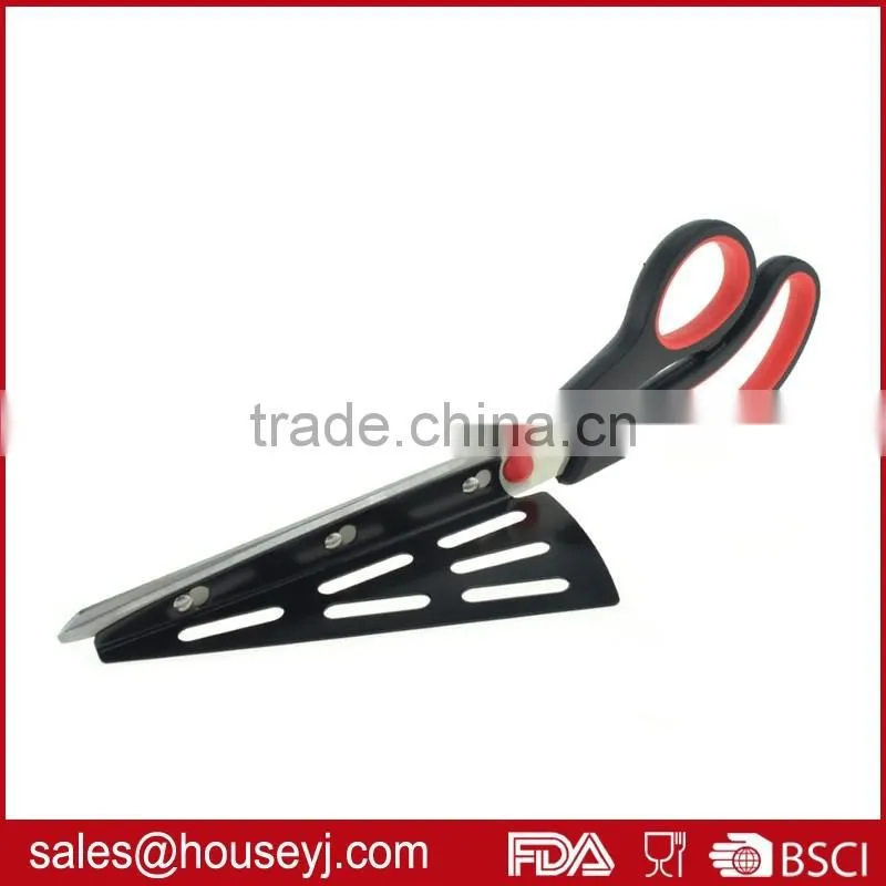11 inch pizza scissors with detachable spatula and soft grip handle pizza cutter