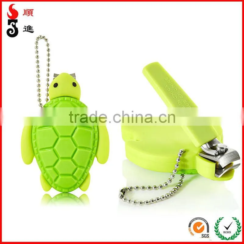 Low moq promotional products turtle shape hand nail clipper staniless steel gift