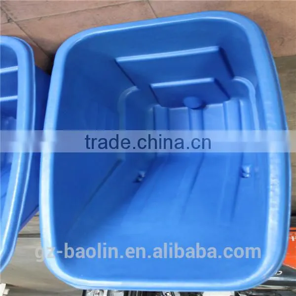 Poly tilt truck with rotational molding, OEM fabricated cast trolly