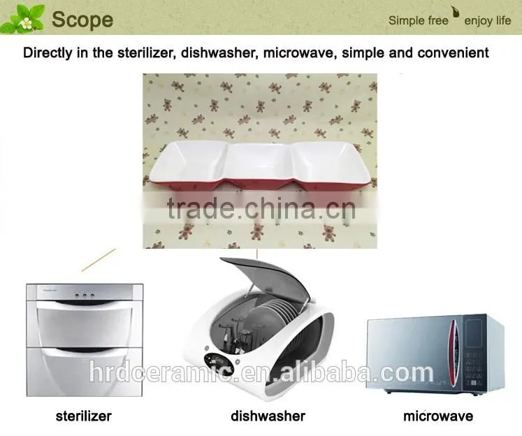 High quality Sub grid Fruit Plate and Creative Fresh Fruit Plate