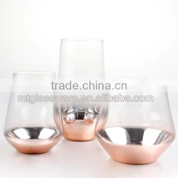 2016 HOT SALE COPPER CHARGER STEMLESS WINE GLASS drinking water glass