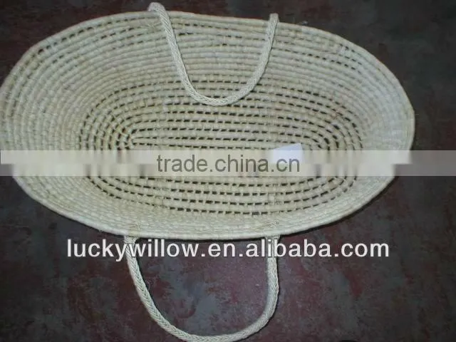 hand made white wickerbaby cloth basket for home use