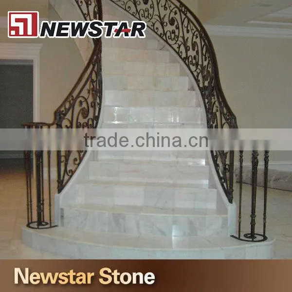 Newstar polished natural stone spiral stair treads