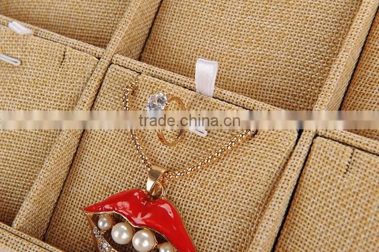 Linen jewelry display neck stands jewelry display tray