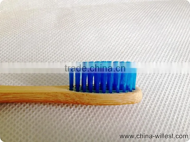 colorful soft bristle bammboo tooth brush, toothbrush with bamboo handle