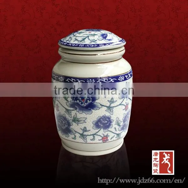 Good-quality jingdezhen ceramic tea jar fine porcelain tea caddy