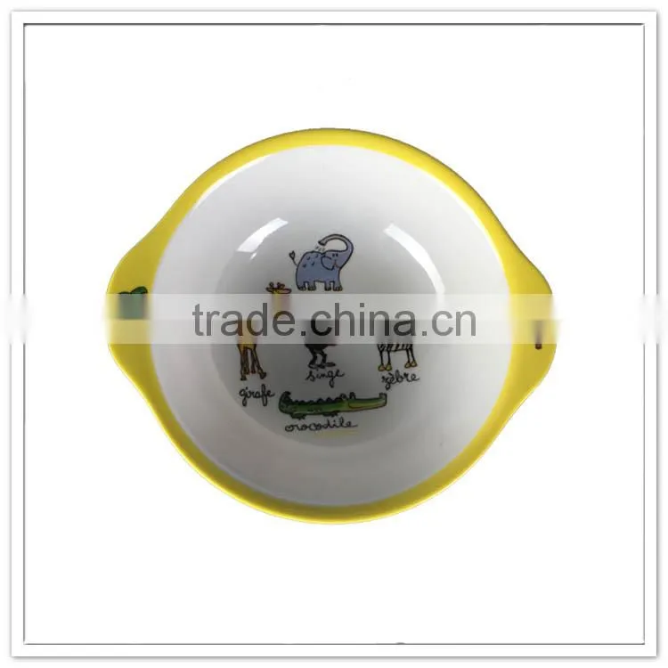 5inch Elephant & animal printed Food safety 100% melamine 6inch kid's lunch bowl