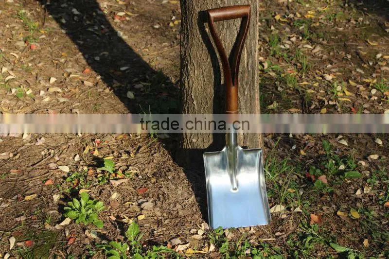 high grade and quality D shape wooden handle camping shovel/farming shovel/garden shovel